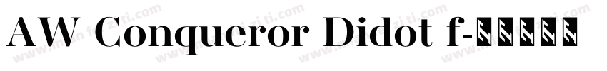 AW Conqueror Didot f字体转换